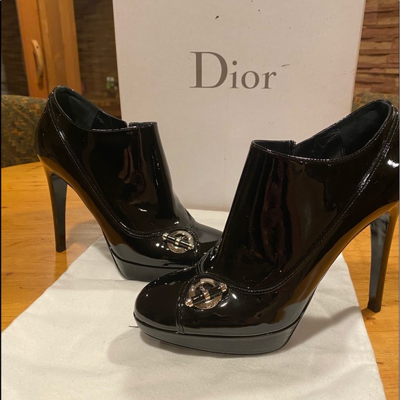 Dior Shoes - Dior Patent Leather Bootie